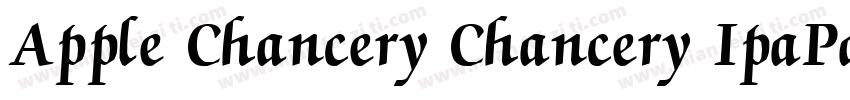 Apple Chancery Chancery IpaPanNew字体转换